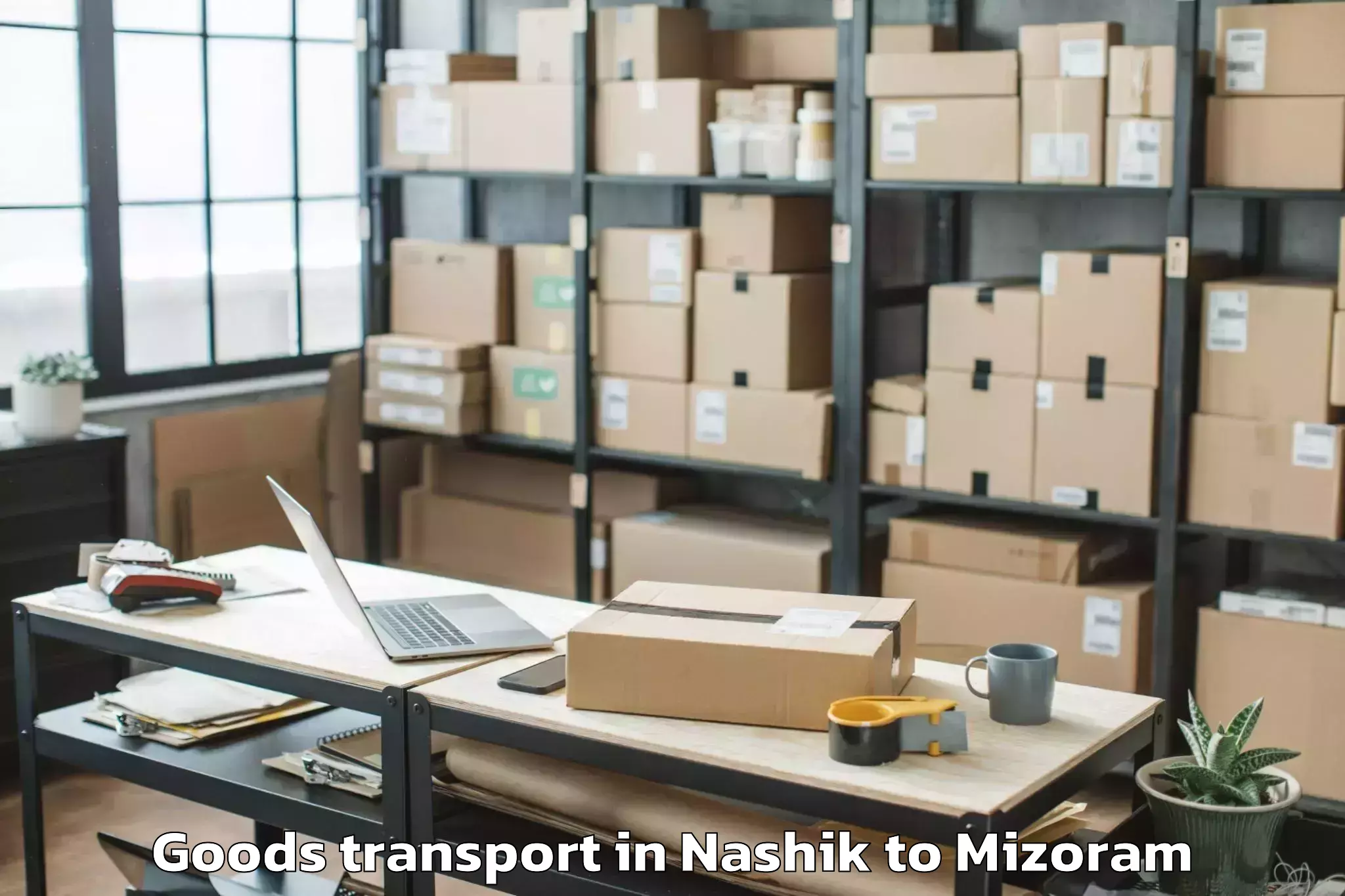 Reliable Nashik to Thenzawl Goods Transport